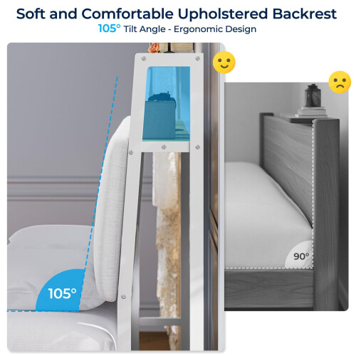 Brinlawb Double Bed Frame with Charging Station (2 AC Sockets 2