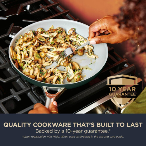 Ninja Ninja ZEROSTICK Ceramic Pro 26 cm Sauté Pan with Glass Lid 2