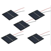 Micro Solar Board Photovoltaic 5Pcs 2-3V 100Ma Solar Cells with Wires Solars Epoxy Plate DIY Projects Toys 60mm X 60mm