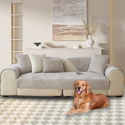LINGKY Soft Velvet Sofa Covers Washable - Sofa Cushion Covers 1