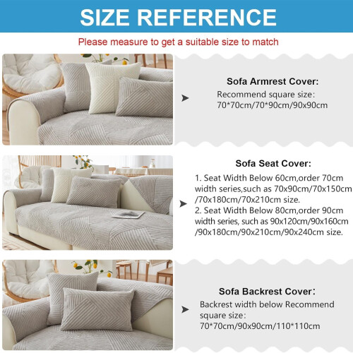 LINGKY Soft Velvet Sofa Covers Washable - Sofa Cushion Covers 2
