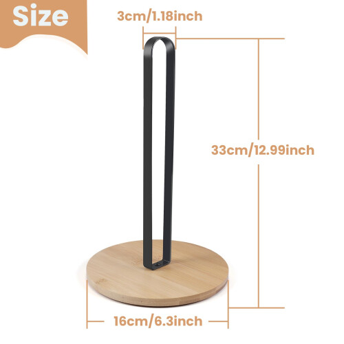 Paper Towel Holder Countertop - Standing Kitchen Roll Holder With Anti 1