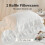 3 Pieces White Ruffle Bedding Set with 2 Pillowcase Frills Duvet Cover 4