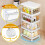 TidyTrove Storage Boxes with Lid - 23L*4 Plastic Storage Box with Front Door, 4 Tier Stackable Boxes, Plastic Drawers 3