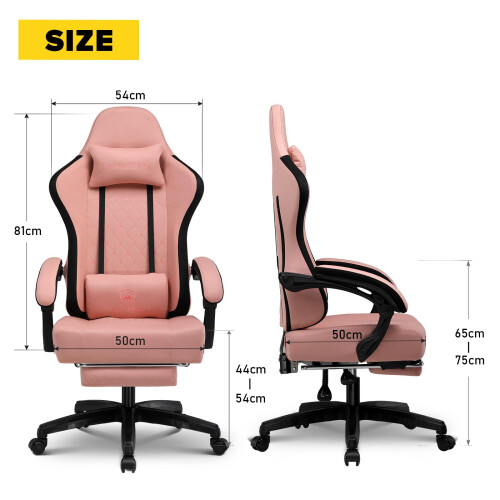 GTPLAYER Fabric Gaming Chair with Footrest 1