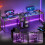 ODK Gaming Desk with Reversible Storage Shelves 4