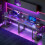 ODK Gaming Desk with Reversible Storage Shelves 5