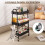 StowBin 3 Tier Metal Storage Trolley with Wheels 4