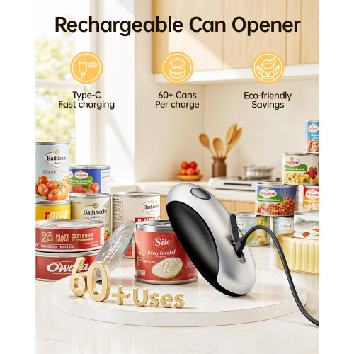 Bearwind Rechargeable Electric Can Opener - Smooth Edge 1
