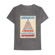 (M, Charcoal Grey) James Bond Unisex Adult Octopussy German Poster Cotton T-Shirt