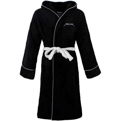 (L-XL, Black/White) Metallica Unisex Adult Load/Reload Star Robe