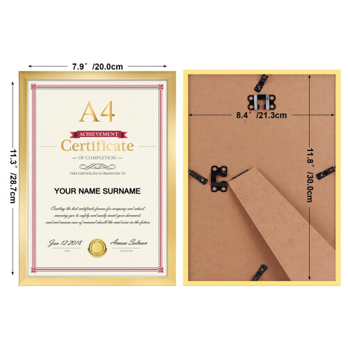 Giftgarden Gold A4 Picture Frame - Versatile A4 Photo Frames for Desk 1
