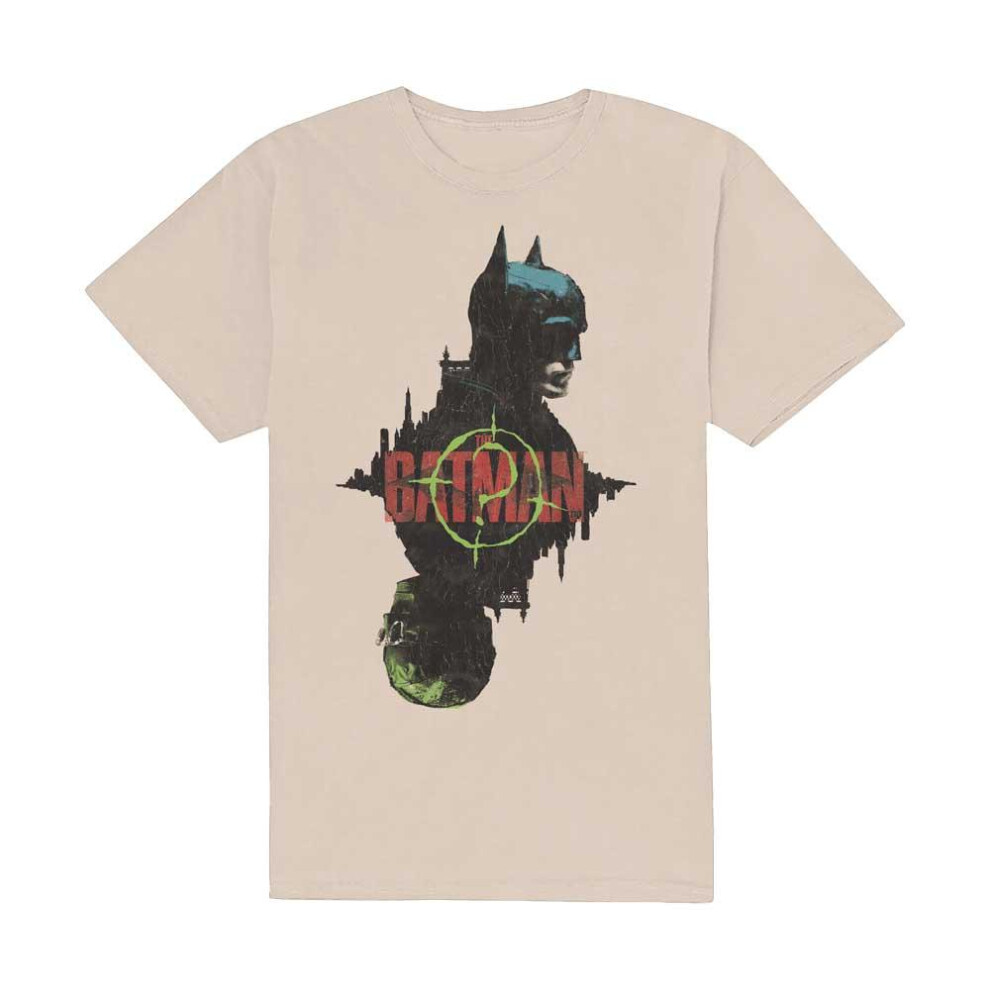 Batman (L, Natural) Unisex Adult Question Mark Cotton T-Shirt Multicoloured