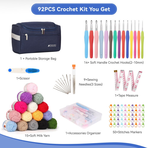 Reessy Crochet Kit - Complete Crochet Kits for Beginners Adults with 1