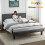 Bonnlo 4ft6 Double Bed Frame - Noise-Free Upholstered Platform Bed wit 4