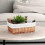 Woodluv Brown Wicker Storage Basket W/Off White Cloth Lining Xmas Hamper - Medium 4