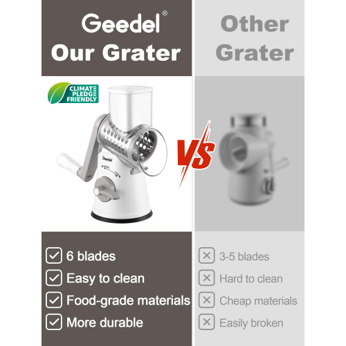 Geedel Rotary Cheese Grater - Vegetable Slicer 1