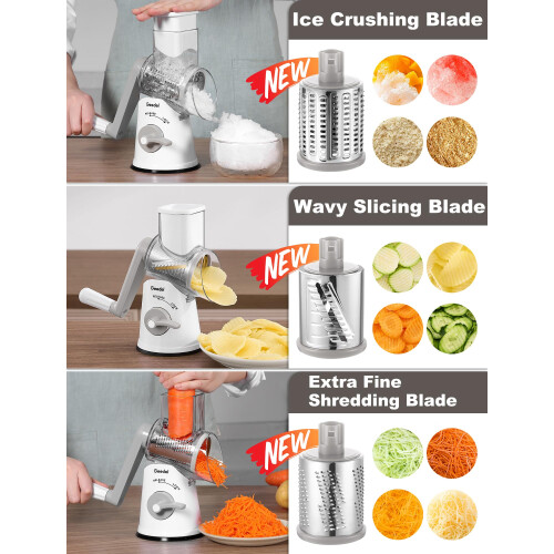 Geedel Rotary Cheese Grater - Vegetable Slicer 2