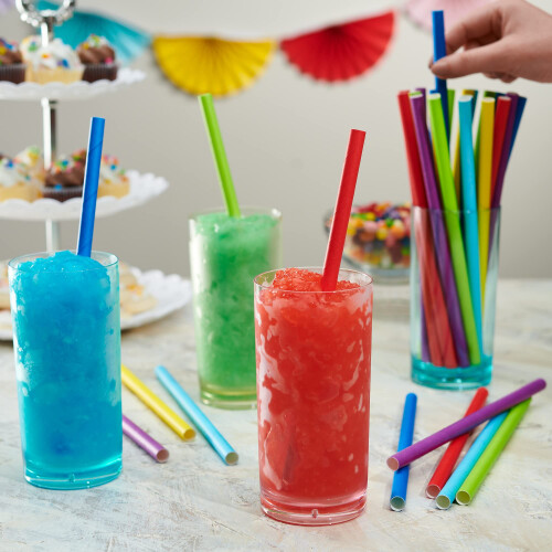 GUSTO [100 Count] Jumbo Paper Smoothie Straws - 100% Biodegradable 2