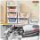 TidyIsles 4 Pack Folding Stackable Plastic Storage Organisers, White 4