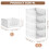 TidyIsles 4 Pack Folding Stackable Plastic Storage Organisers, White 5