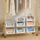 TidyIsles 4 Pack Folding Stackable Plastic Storage Organisers, White 6