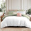 Soifox Superking Duvets Sets Sage Green and White 6