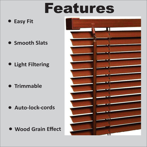 Ruby Deals PVC Venetian Blind Blinds Window 25mm Thin Slats Kitchen 1