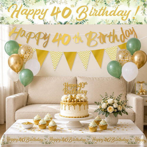40th Birthday Decoration for Women Men 1