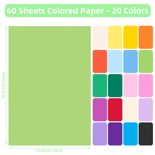 Bitone 60 Colourful Tissue Paper for Wrapping Gifts 1