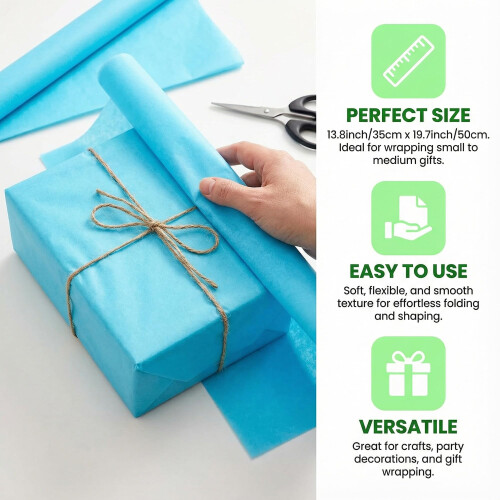 Bitone 60 Colourful Tissue Paper for Wrapping Gifts 2