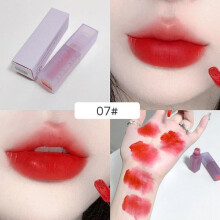 (Matches the image) Velvet Mousse Lipgloss With Purple Tube Long Lasting Waterproof Lip Makeup Cosmetics Liquid Lipsticks
