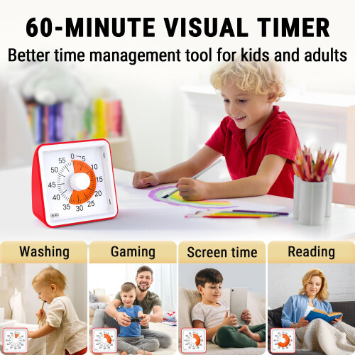ThermoPro ThermoPro TM021 Visual Timer - 60-Minute Countdown Timer for Kid with 2