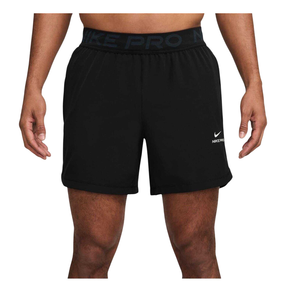 Nike (S, /White) Mens 6 Dri-Fit Running Shorts Black