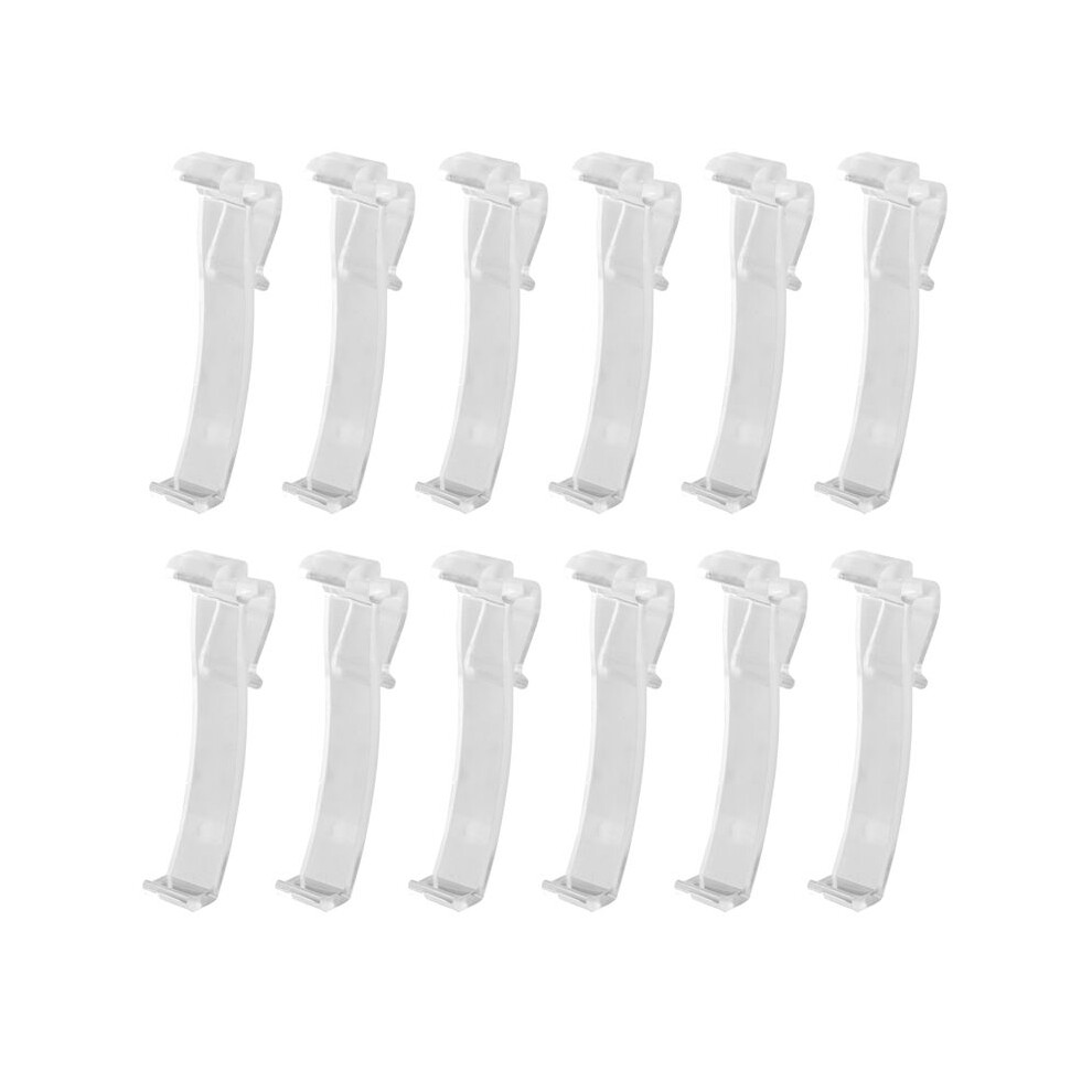 2.5 Inch Valance Clips Window Blind Clips Clear Plastic Valance Retainer Holder Hidden Valance Clips(12 Pieces) 6031461043132