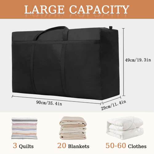 4 Pack 125L Large Storage Bags with Zips 1