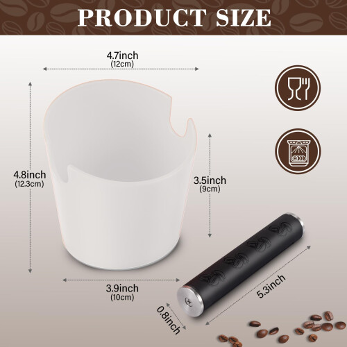 Coffee Knock Box 4.8 Inch Espresso Knock Box Coffee Bin Barista 1