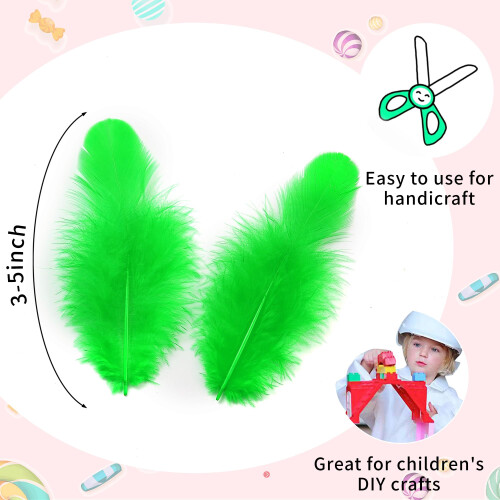 Soarer Grass Green Craft Feathers Bulk 2