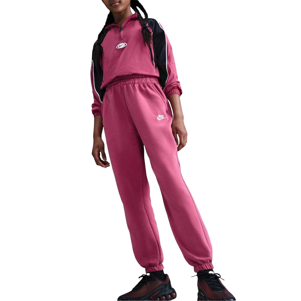 Nike (7-8 Years, Beet) Girls Cotton Blend Jogging Bottoms Multicoloured