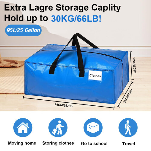Moving Boxes 6 Pack - 95L Extra Large Moving Bags 1