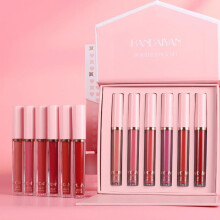 (Matches the image) 6pcs/set Matte Lip Gloss Nourishing Moisturizing Lip Glaze Set Lip Honey High Pigment Non-stick Cup Liquid Lipstick
