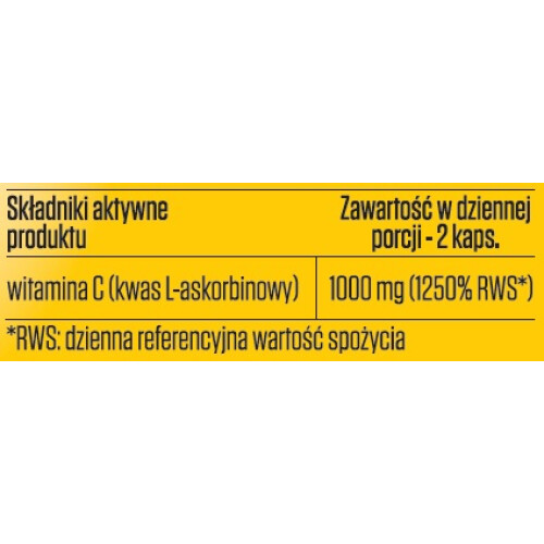 B&M Witamina C-1000 60 kapsułek 2