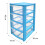 Mini 4 Drawer Plastic Storage Tower 3