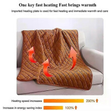 (100X140cm, Purple) Multicolorfunctional USB Heating Blanket Winter Shawl with Adjustable Levels