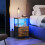 WLIVE Bedside Table with Charging Station and LED Light 2
