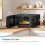 COMFEE' 20L Compact Microwave - 700W Black Solo Manual Microwave with 2