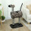 Árvore para gatos com design de zebra, túnel e postes para arranhar. 3