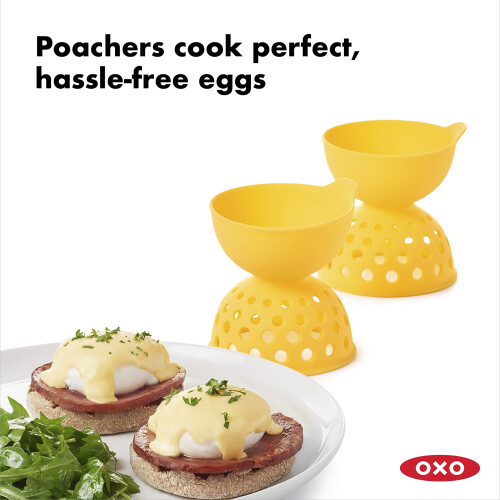 OXO Good Grips 2-Piece Silicone Egg Poacher Set 2