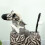 Árvore para gatos com design de zebra, túnel e postes para arranhar. 7