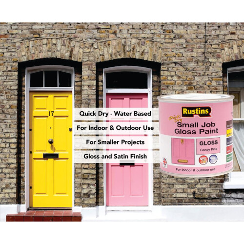 Rustins RUSTINS Small Job Gloss Paint Candy Pink 250ml 2